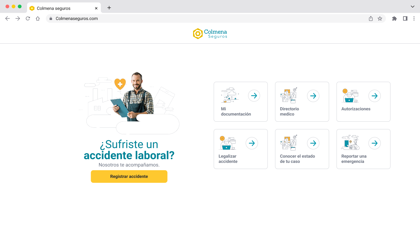 Pantalla principal — Colmena Seguros